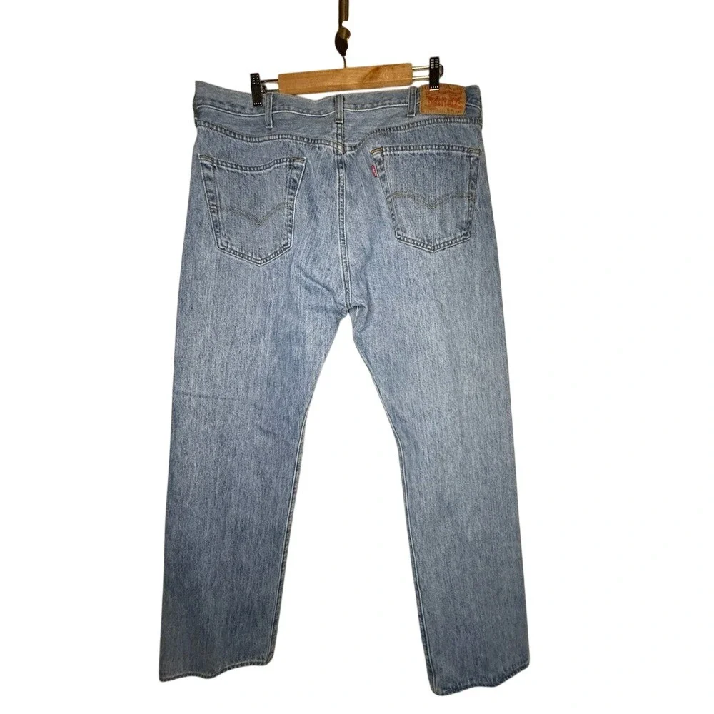 Levi's 501‎ Original Jeans 38x32 Button Fly Straight Leg Blue Denim